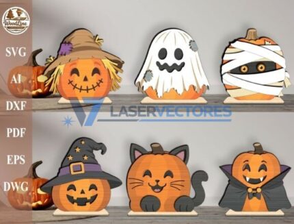 Paquete de calabazas para decorar estantes