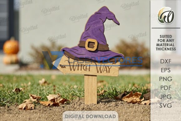Paquete de letreros direccionales de Halloween - Imagen 5