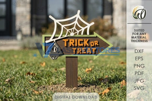 Paquete de letreros direccionales de Halloween - Imagen 7
