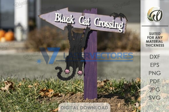 Paquete de letreros direccionales de Halloween - Imagen 11