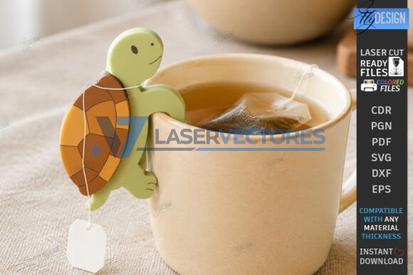 Paquete de soportes para bolsitas de té con forma de animales - Imagen 3