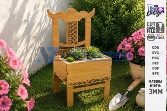 Macetero miniatura con forma de silla - Imagen 4