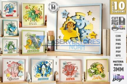 Paquete de anuncios de nacimiento de bebés