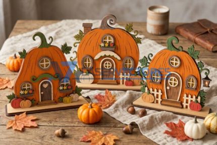 Paquete de decoración de casas de calabaza