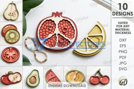 Juego de recipientes de frutas y verduras