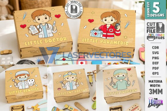 Paquete de cajas de médico