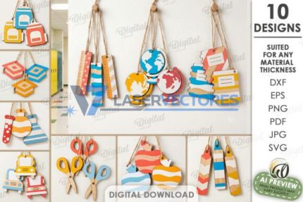 Paquete de adornos escolares