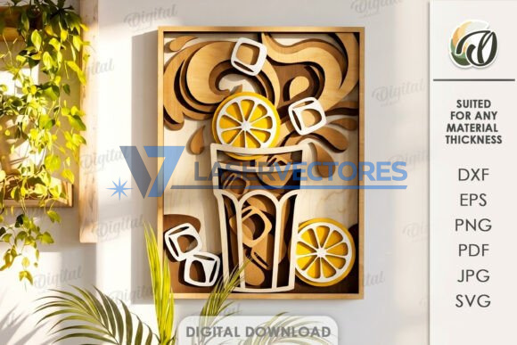 Conjunto de decoraciones de pared con forma de bebidas - Imagen 10