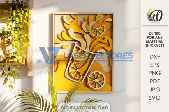 Conjunto de decoraciones de pared con forma de bebidas - Imagen 2