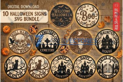 Paquete de letreros de Halloween