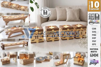 Paquete de portavelas para velas pequeñas