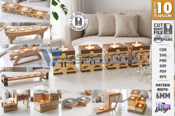 Paquete de portavelas para velas pequeñas