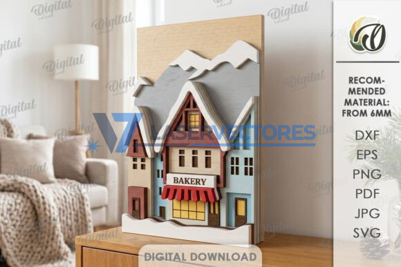 Paquete de decoraciones invernales en capas - Imagen 2