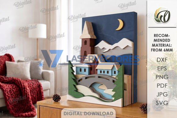 Paquete de decoraciones invernales en capas - Imagen 5