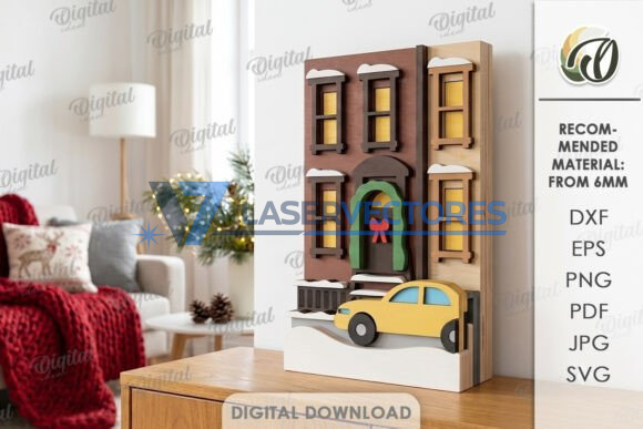 Paquete de decoraciones invernales en capas - Imagen 8