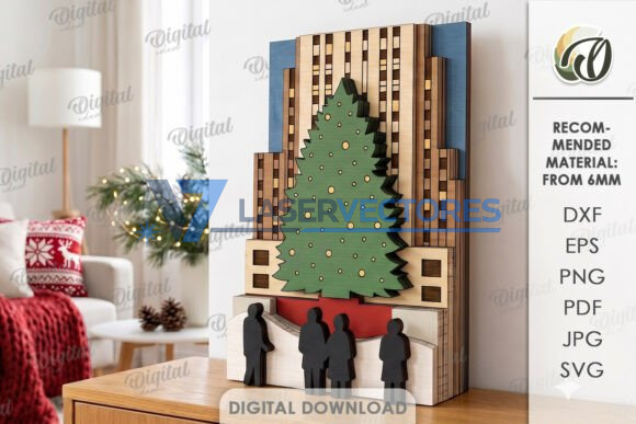 Paquete de decoraciones invernales en capas - Imagen 10