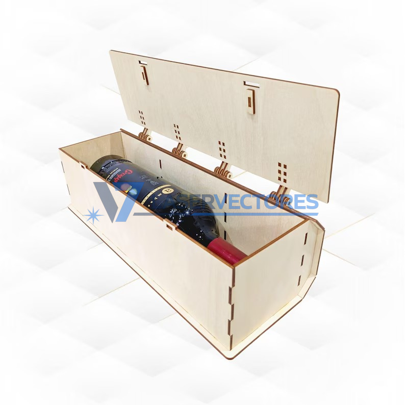 Caja Portabotellas para Vino con Tapa y Cierre de Seguridad - Imagen 2
