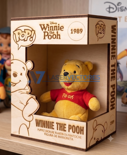 Caja Expositora Estilo Funko Pop Winnie the Pooh para Peluche