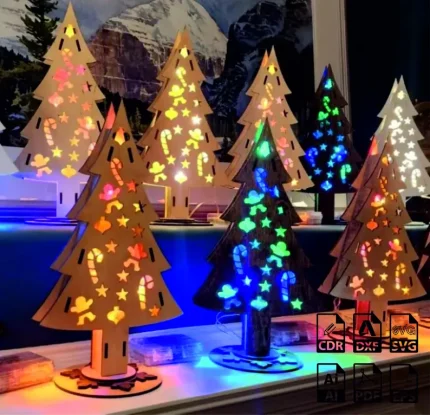 Árbol Navideño Decorativo con Iluminación LED