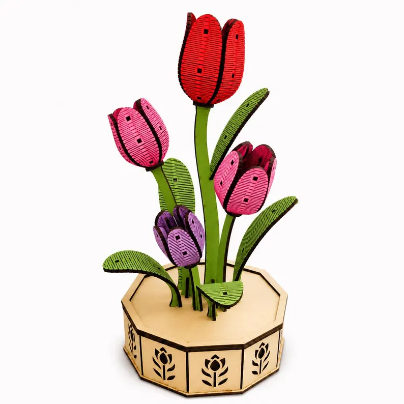 Maceta de tulipanes - Imagen 4
