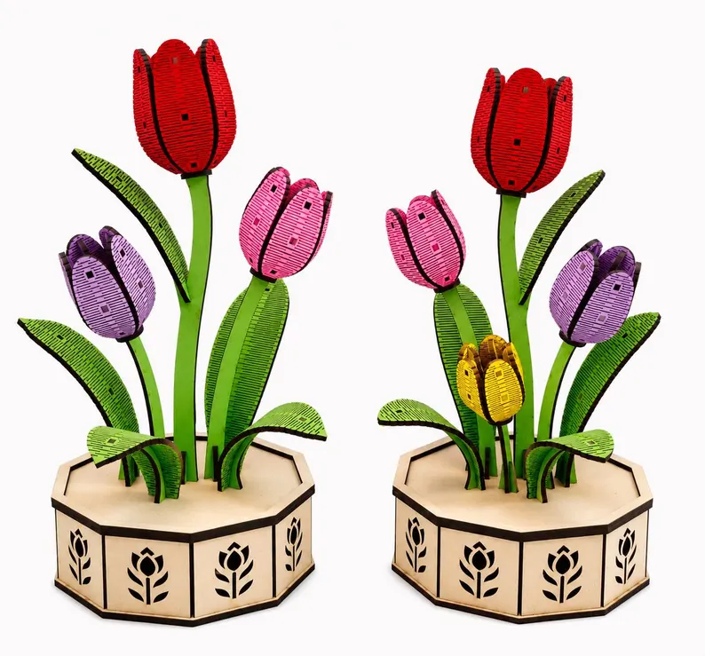 Maceta de tulipanes - Imagen 8