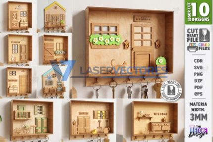 Paquete de miniatura de bienvenida para colgar llaves