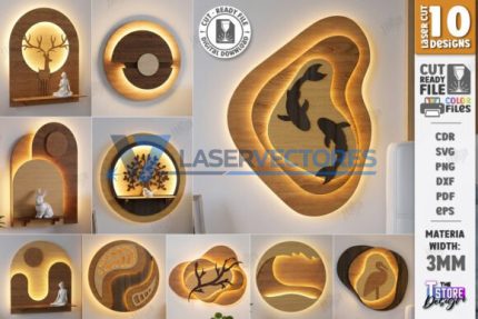 Juego de luces nocturnas decorativas de pared