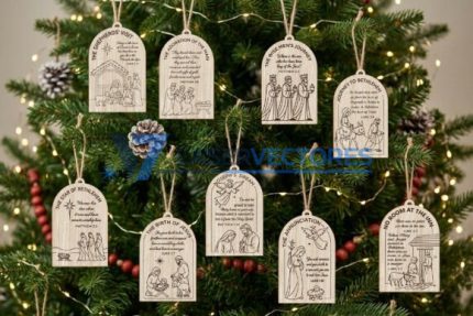 Adornos navideños con la historia de la Natividad