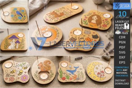 Paquete de velas de madera artísticas