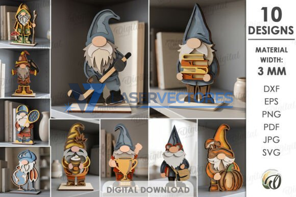 Paquete de soportes para gnomos