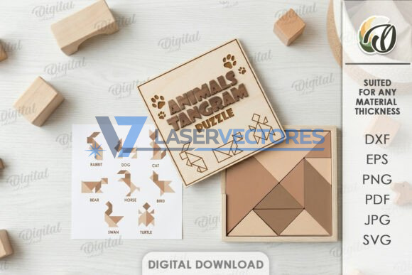 Paquete de cajas de rompecabezas Tangram - Imagen 4