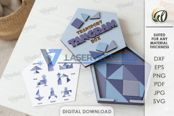 Paquete de cajas de rompecabezas Tangram - Imagen 5