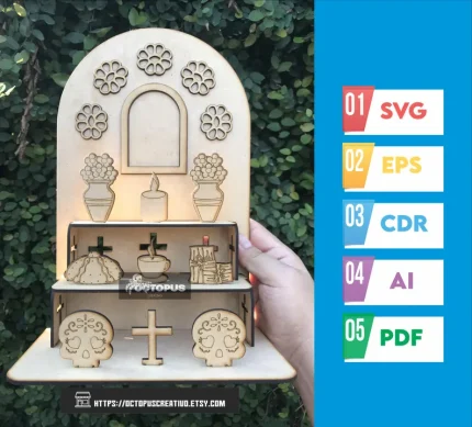 Altar de Muertos Miniatura con Ofrenda