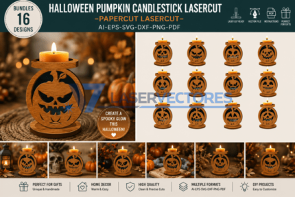 Candelabro de calabaza de Halloween