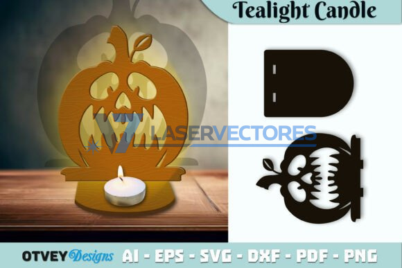 Portavelas de calabaza para velas pequeñas de Halloween - Imagen 16