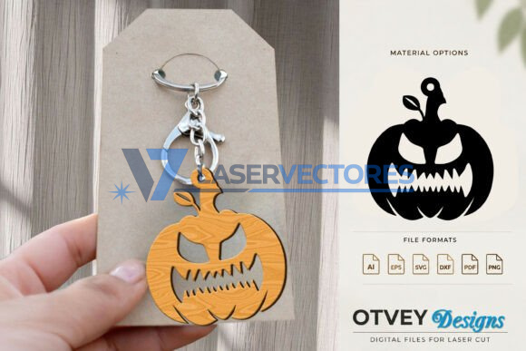 Llavero de calabaza de Halloween - Imagen 2