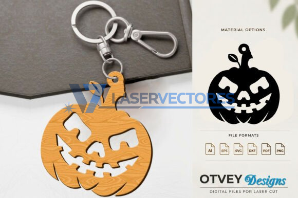 Llavero de calabaza de Halloween - Imagen 3