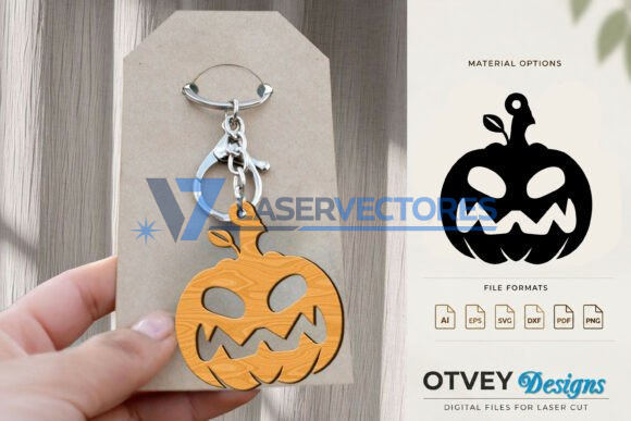 Llavero de calabaza de Halloween - Imagen 6