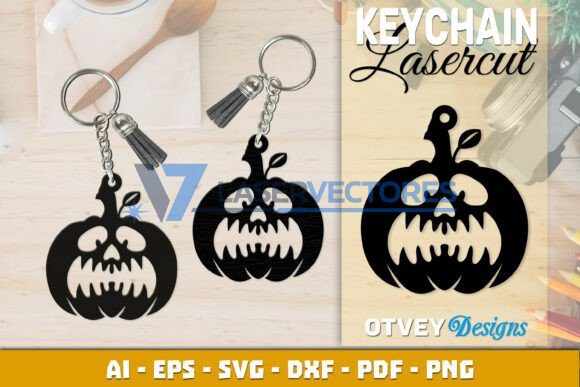 Llavero de calabaza de Halloween - Imagen 4