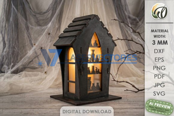 Paquete de casas de linternas de Halloween - Imagen 9