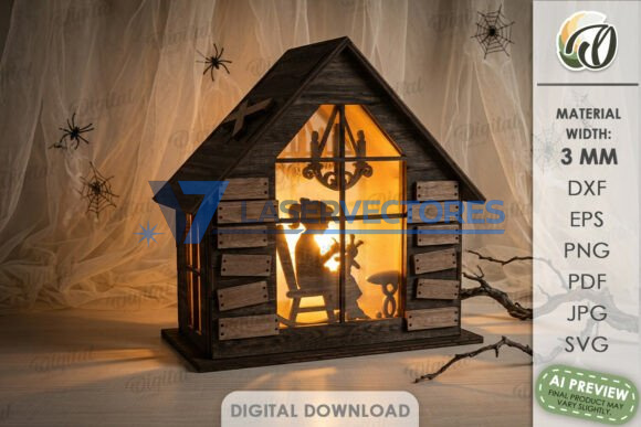 Paquete de casas de linternas de Halloween - Imagen 11
