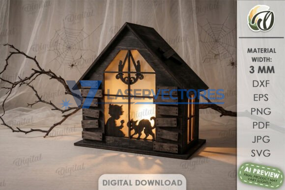 Paquete de casas de linternas de Halloween - Imagen 12