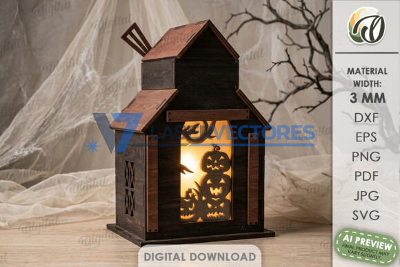 Paquete de casas de linternas de Halloween - Imagen 17