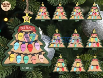 Adorno navideño familiar personalizado