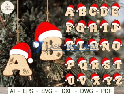 Adorno navideño con alfabeto