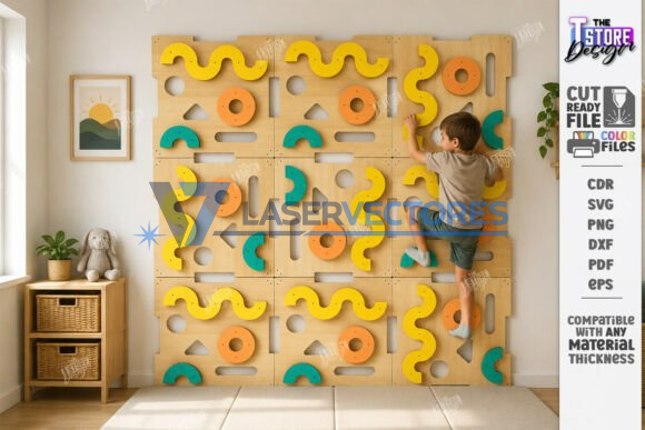 Paquete de paneles para pared de escalada infantil - Imagen 3