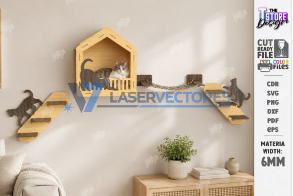 Estantería de pared para gatos - Imagen 2