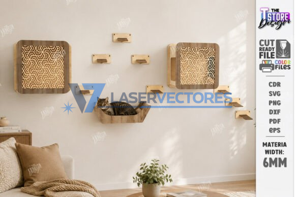 Estantería de pared para gatos - Imagen 6