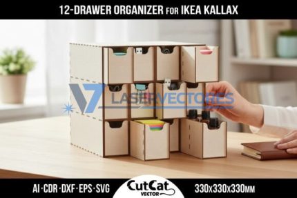 Juego de archivadores organizadores Kallax de 12 cajones