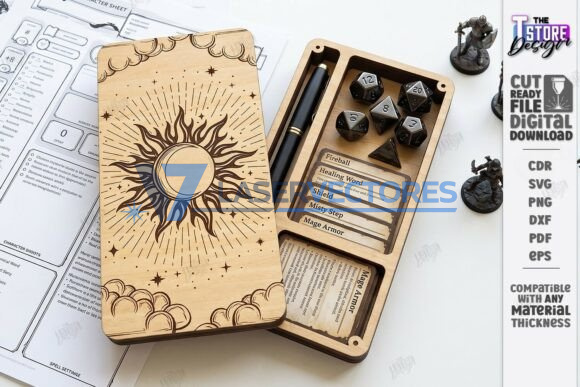 Juego de dados y soporte para miniaturas - Imagen 2